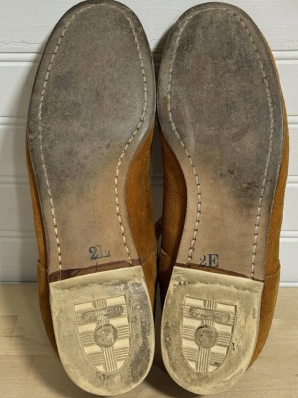 Vtg Brunswick Suede Bowling Shoes Dick Weber Wrist Master II Support 2L Lot